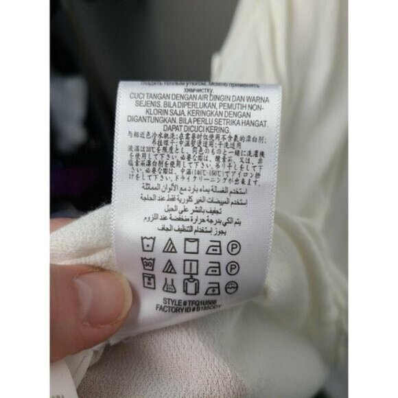 BCBGMaxazria Womens BOHO Top Medium White Ruffle Sleeve Embroidered Cottagecore - Picture 9 of 9